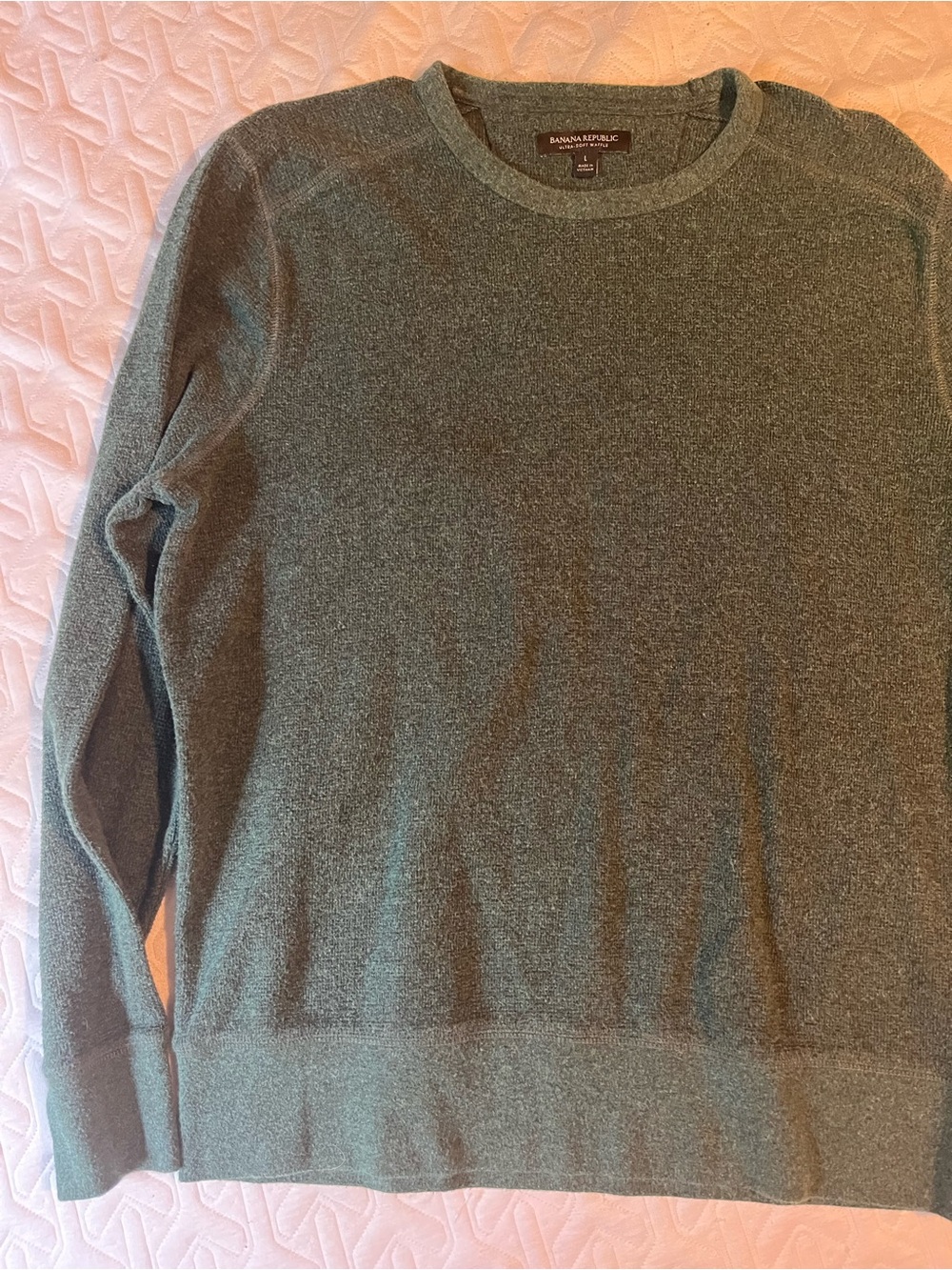 Banana Republic Men's Crewneck Sweater in Heather Green